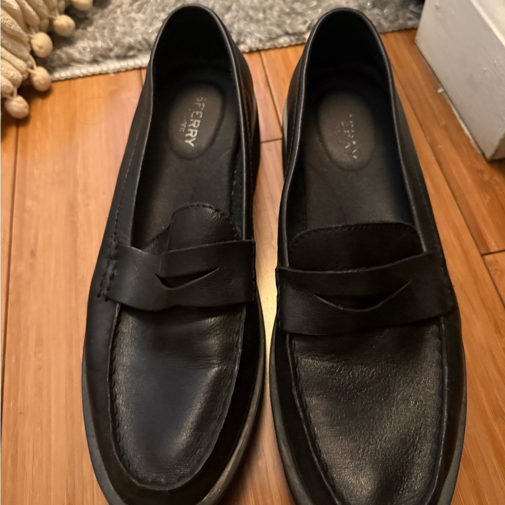 Sperry Classic Black Leather Loafers